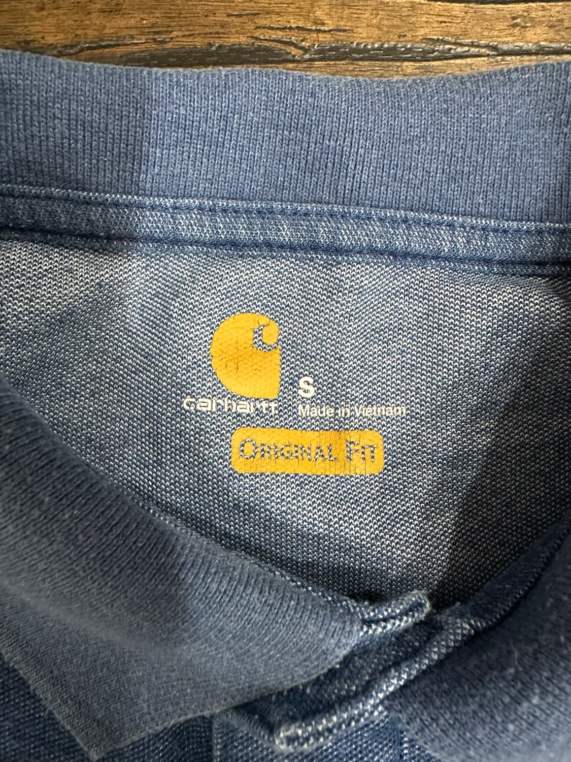 칼하트 반팔 카라티 네이비 실측사이즈M 상품이미지5
