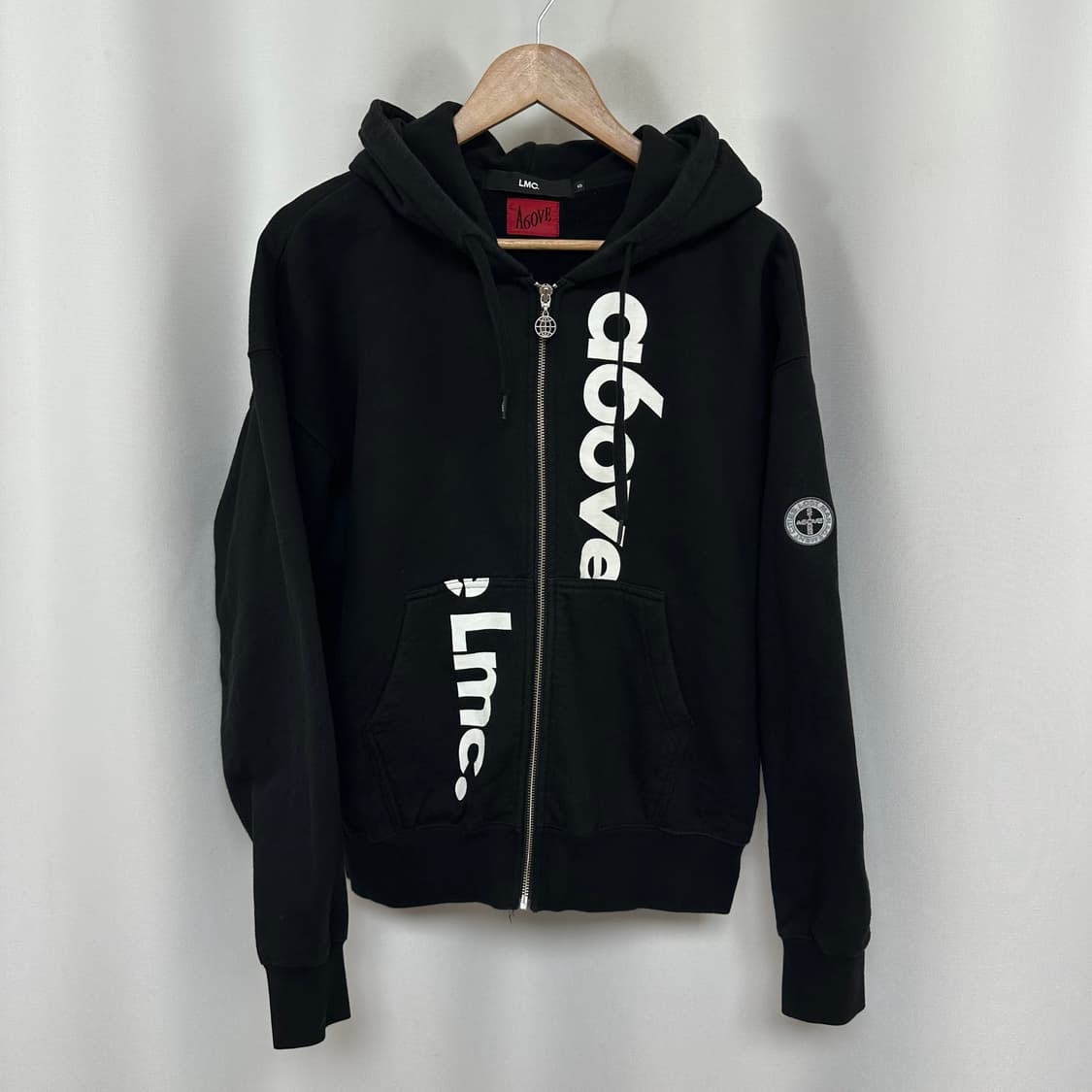   LMC 엘엠씨 X A60VE 남자 면 후드집업 기모 검정 S 상품이미지1