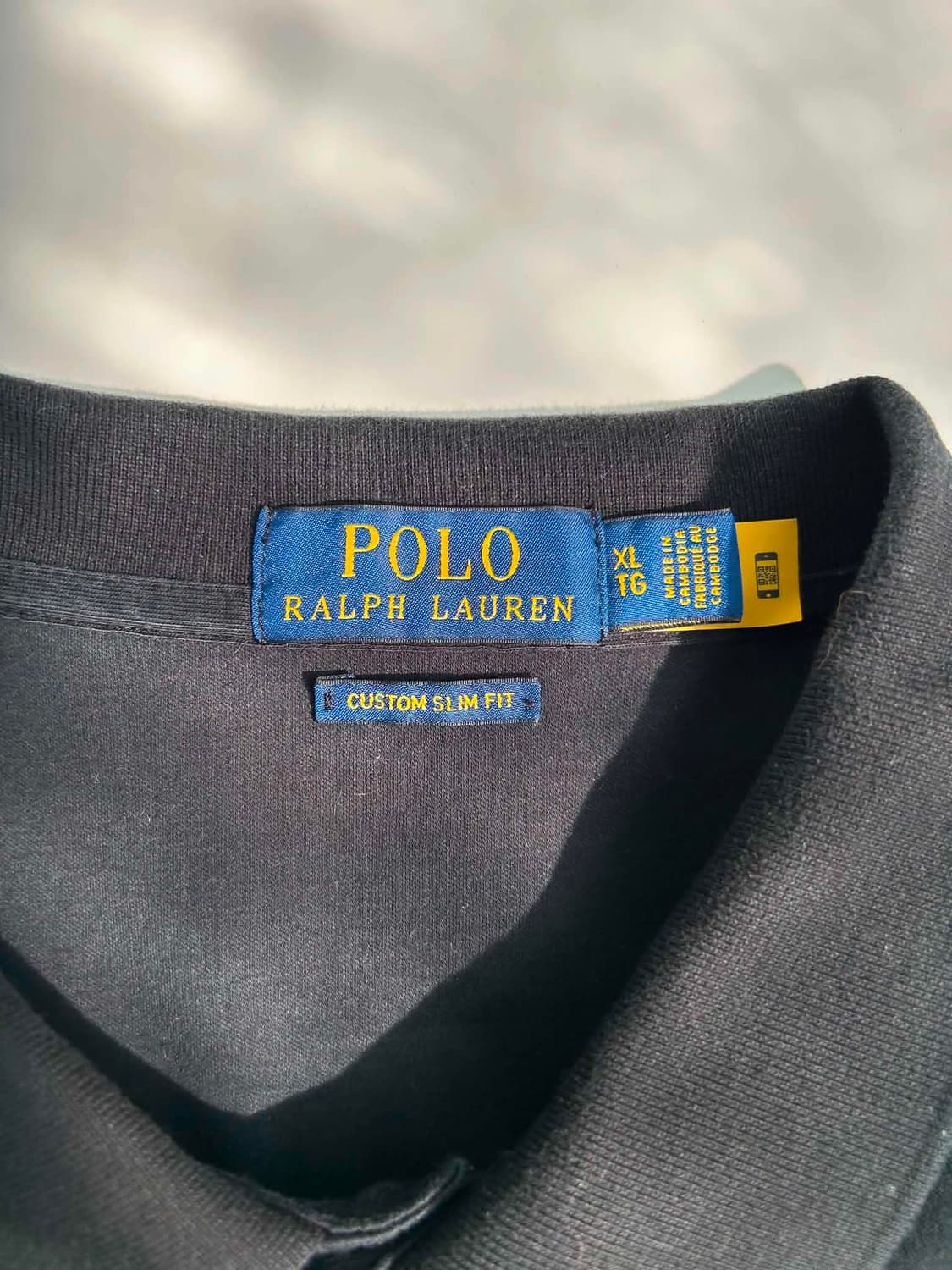 [XL] 폴로 랄프로렌 현행QR 슬림핏 블랙 pk 반팔 카라티 상품이미지5
