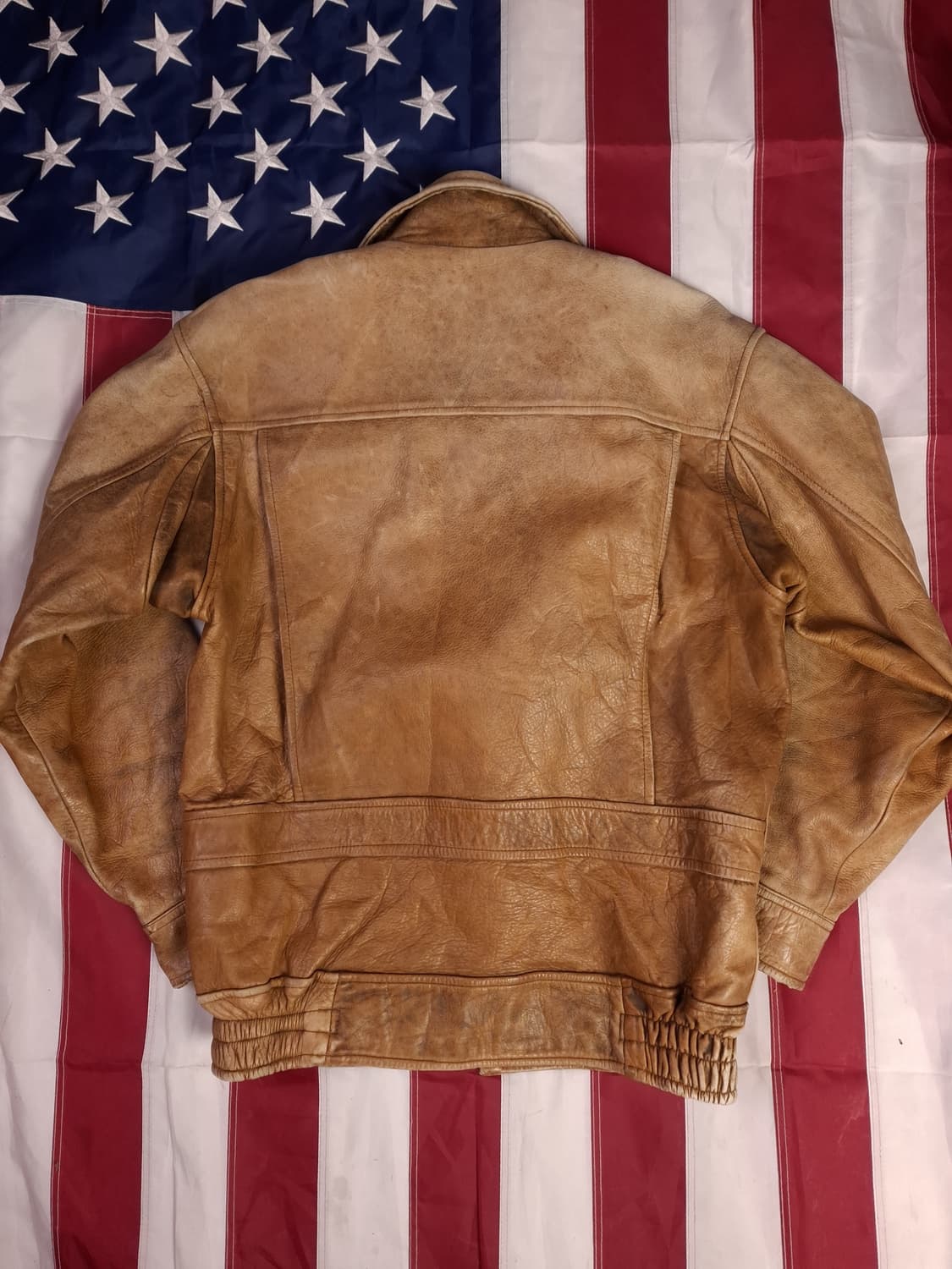 90's 빈티지 리얼레더 항공자켓 상품이미지10