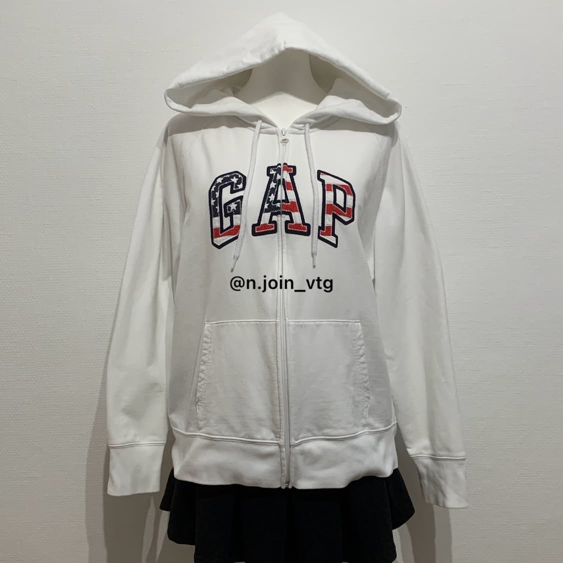 갭 성조기 화이트 후드집업 상품이미지1