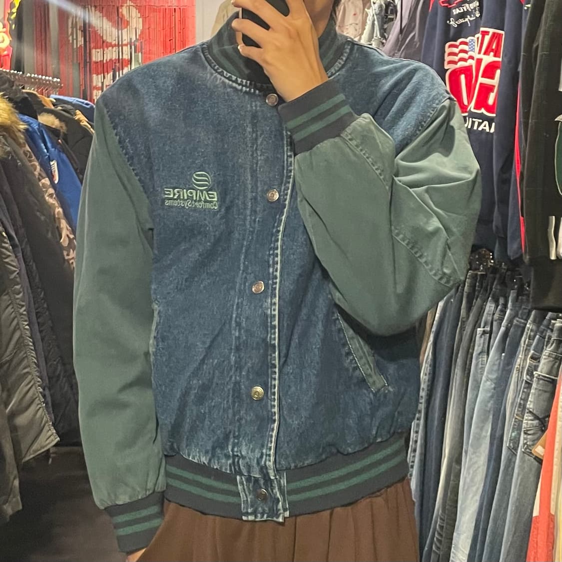[IM] VTG 데님 바시티 자켓 상품이미지5