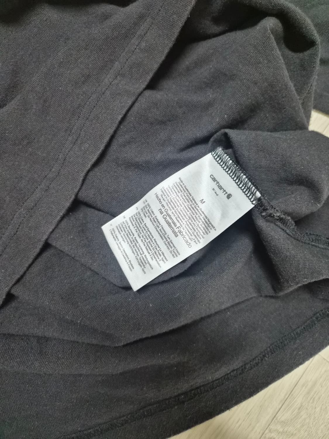 칼하트 루즈핏 헤비웨이트 레귤러 숏슬리브 로고 그래픽 티셔츠 블랙 상품이미지5