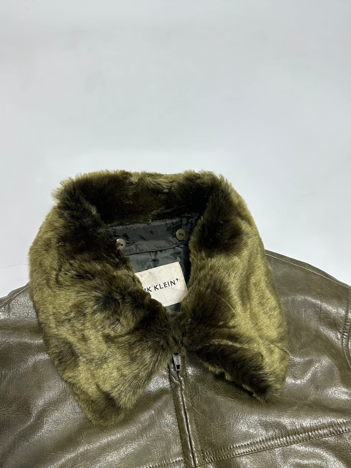 MK klein 페이크 레더 퍼 자켓 일본빈티지 상품이미지5