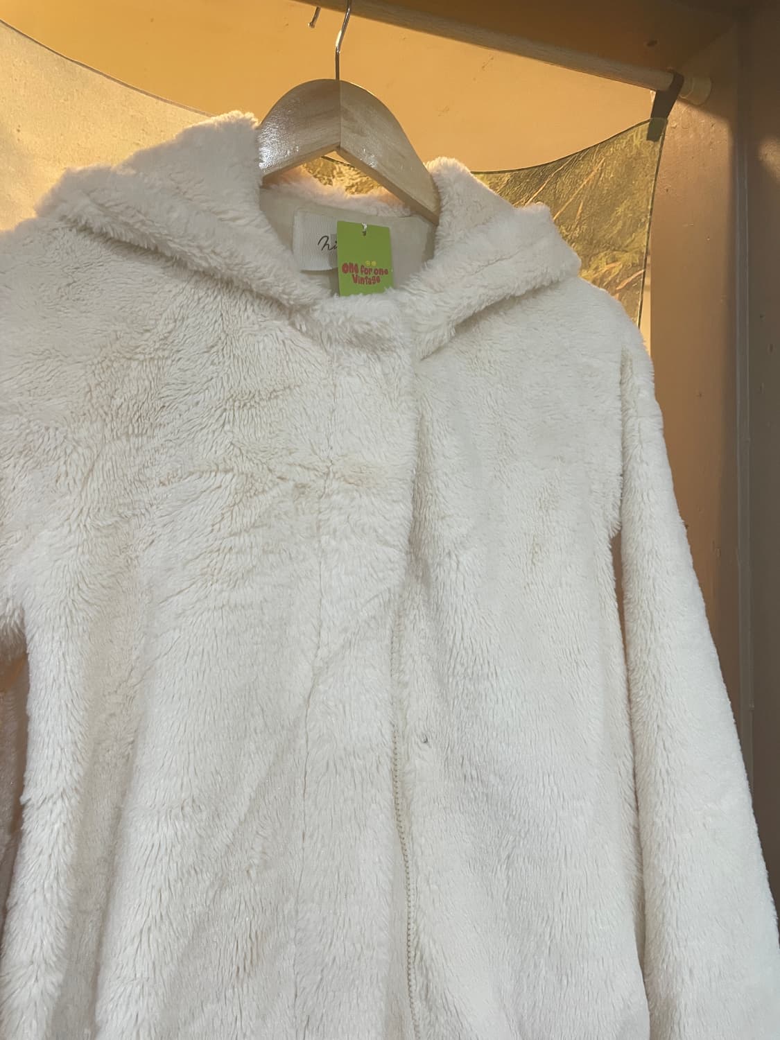 VTG 투웨이 아이보리 퍼 후드자켓 상품이미지3