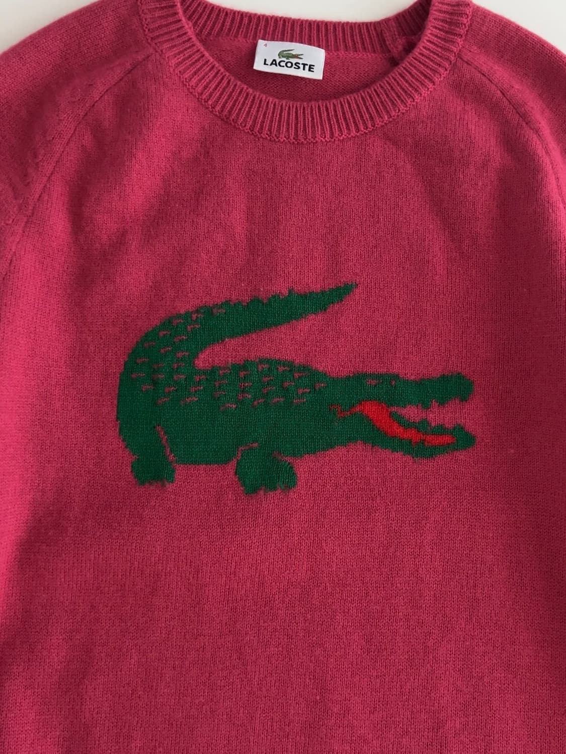 라코스테 핑크 빅로고 울 니트 4 상품이미지3