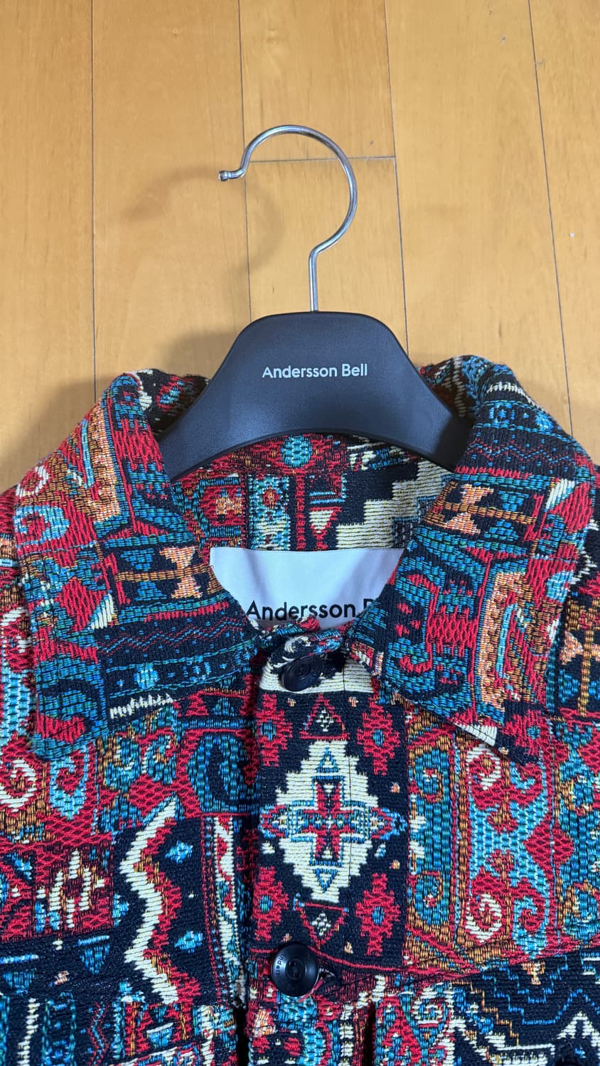 앤더슨벨 Andersson bell 레드 자카드 트러커 자켓 상품이미지6