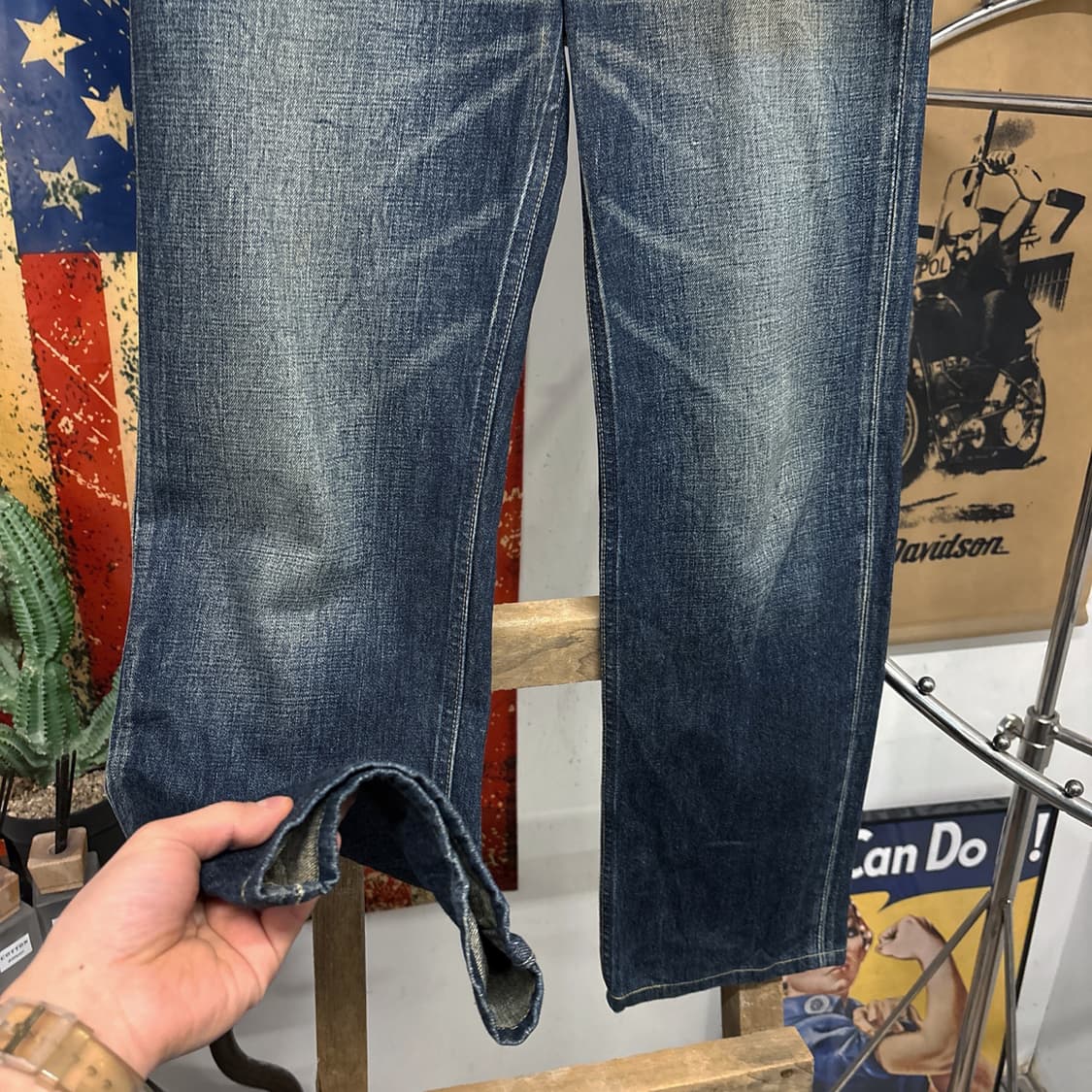 00s 리바이스 502 슬림스트레이트 샌드워싱 데님팬츠 캣브러쉬 N663 상품이미지4