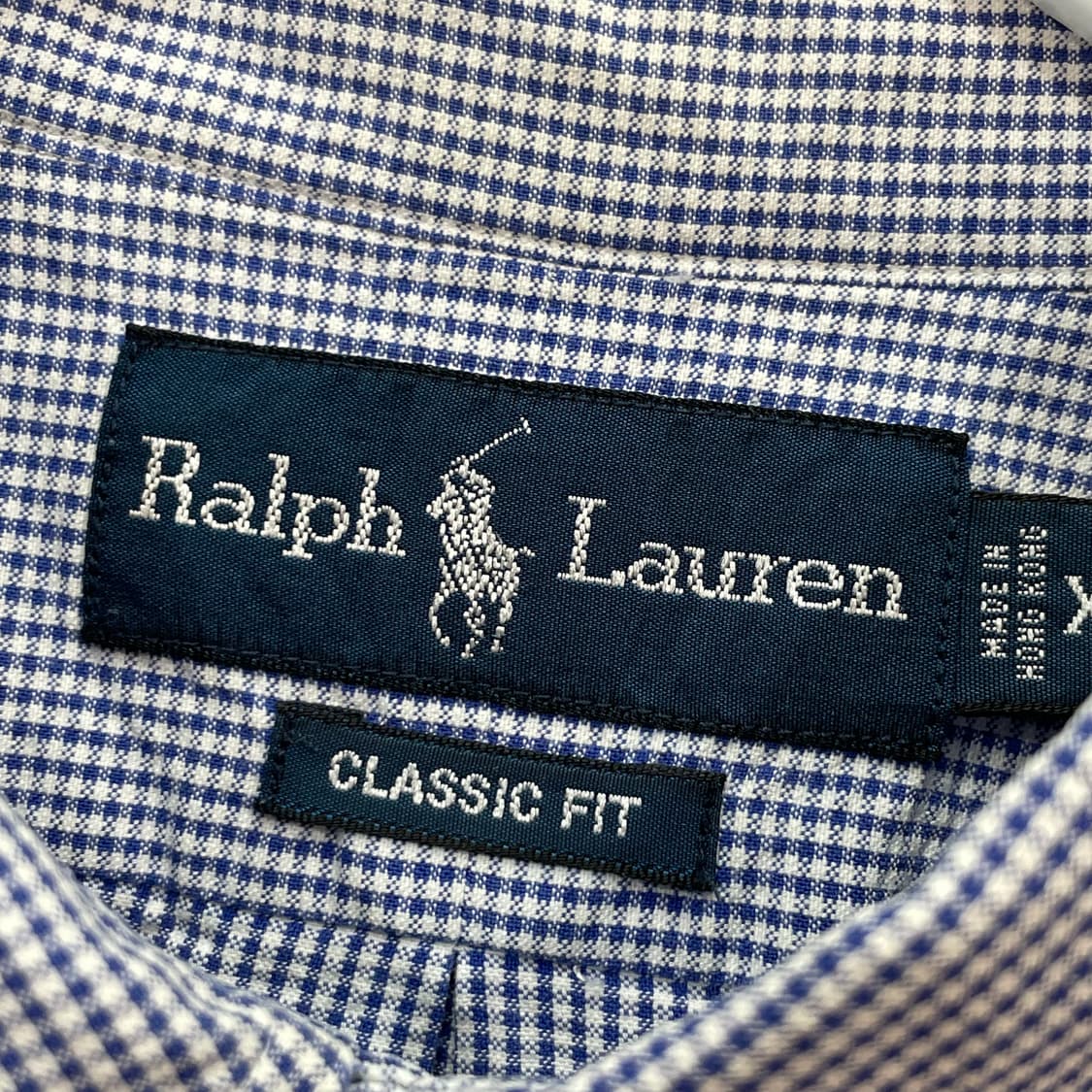 Polo Navy Mini Check Shirt 상품이미지5