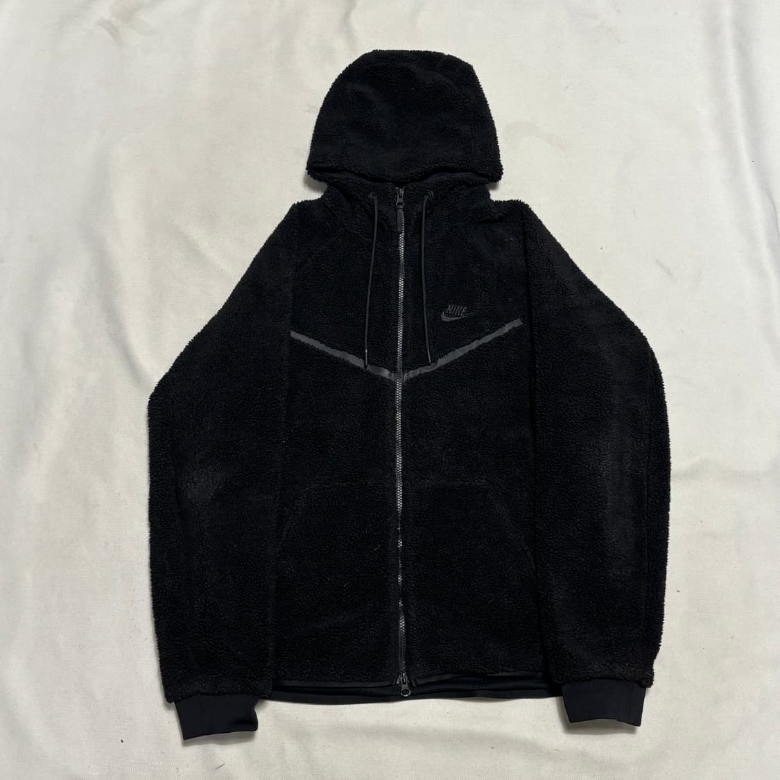 L 나이키 테크플러스 셰르파 블랙 후드 플리스 상품이미지2
