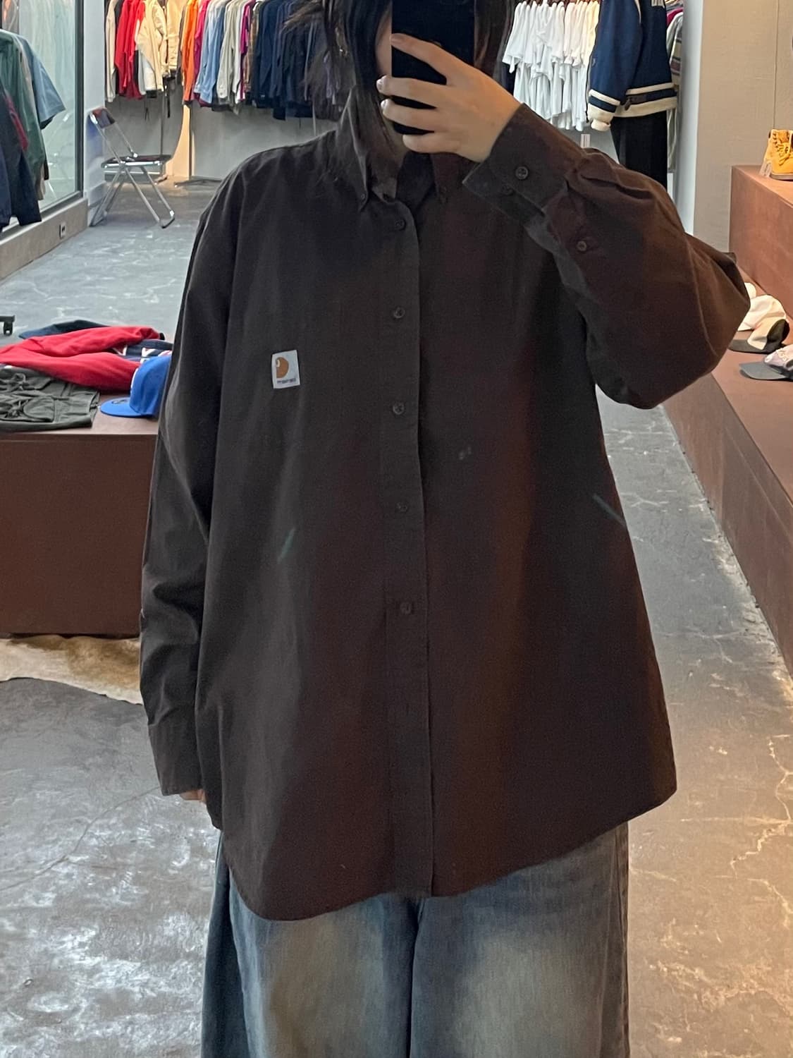 칼하트 브라운 셔츠 H2303 상품이미지1