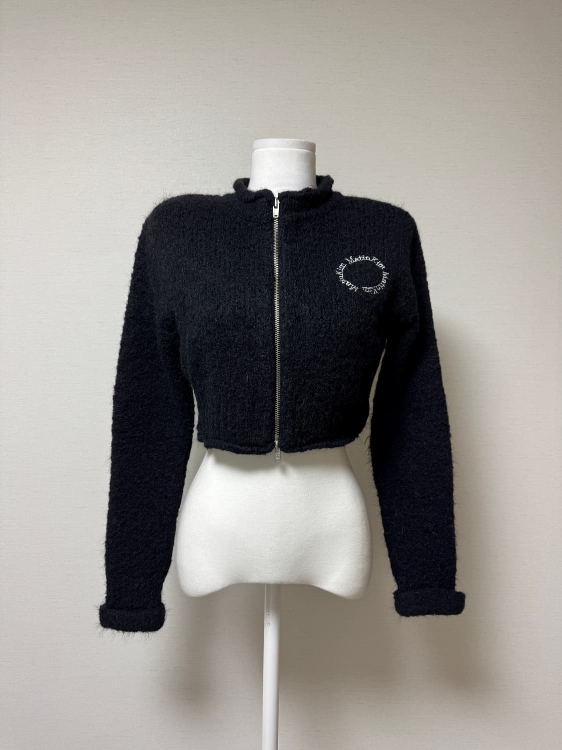 마뗑킴) 크롭 니트 집업 가디건 상품이미지2