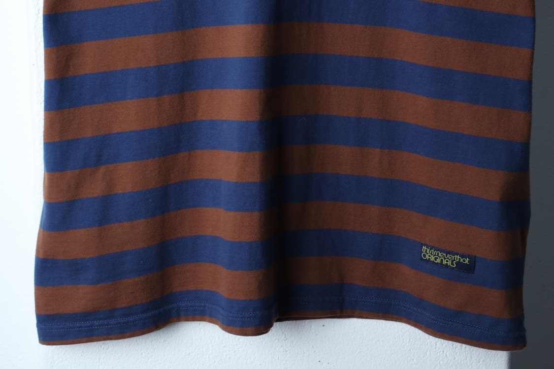 (L-XL) 디스이즈네버댓 반팔 티셔츠 스트라이프 브라운-H30901 상품이미지4