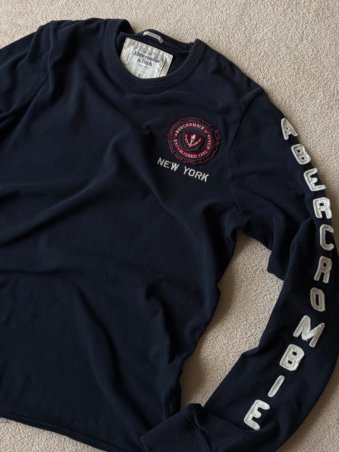 아베크롬비 아플리케 롱슬리브 상품이미지1