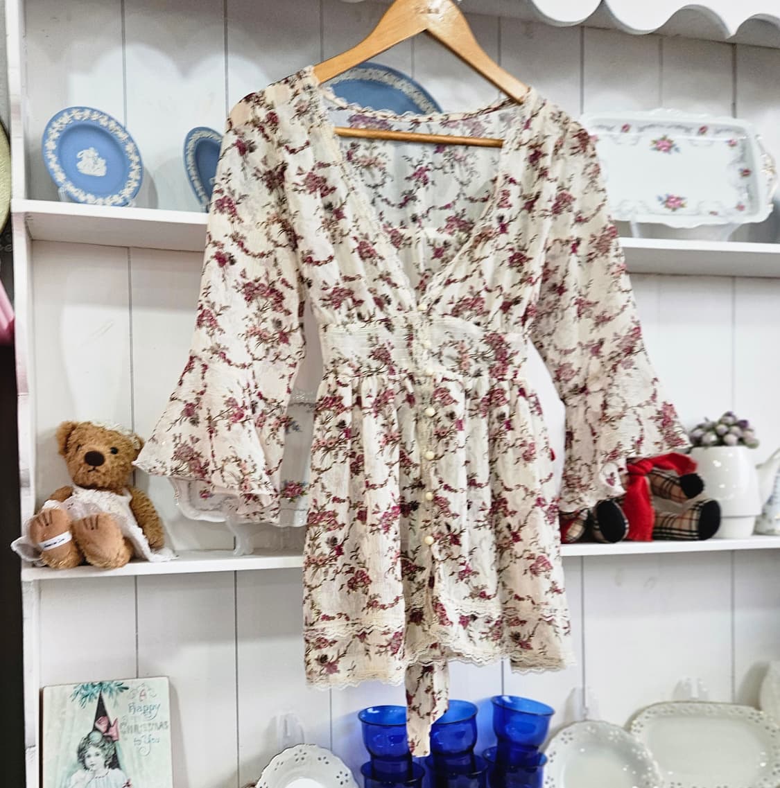 no0327  플로럴 레이스 리본 원피스 상품이미지2