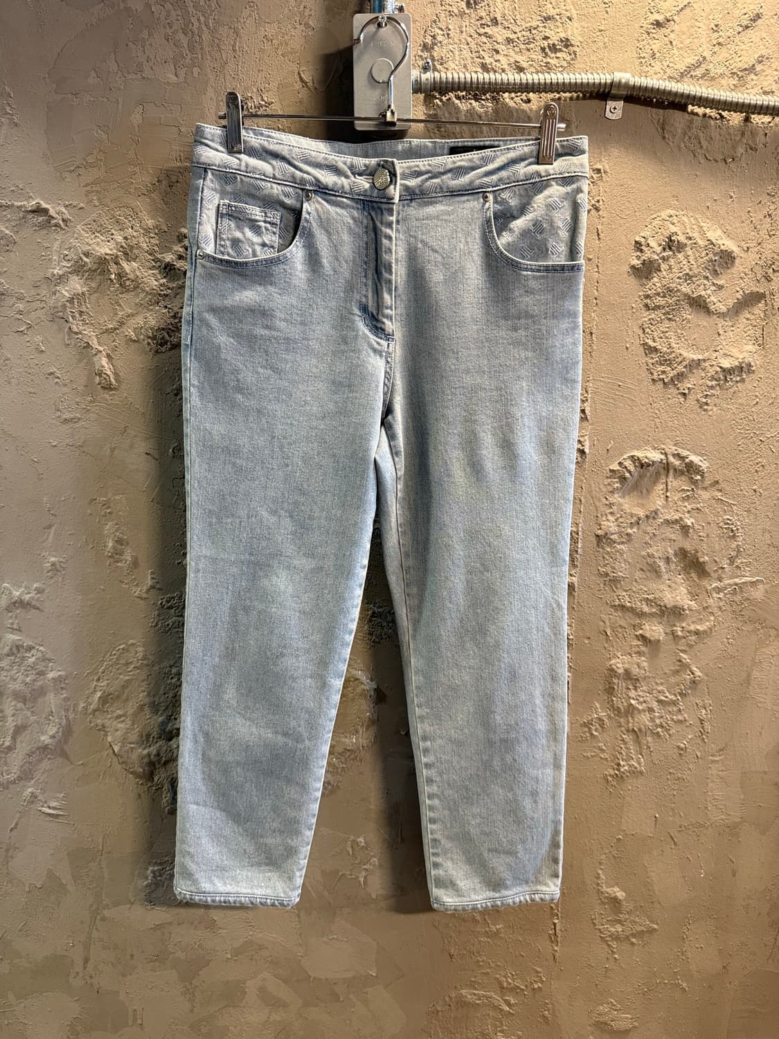 30in 랑방컬렉션 LANVIN 자수 로고 데님 팬츠 라이트블루 상품이미지1