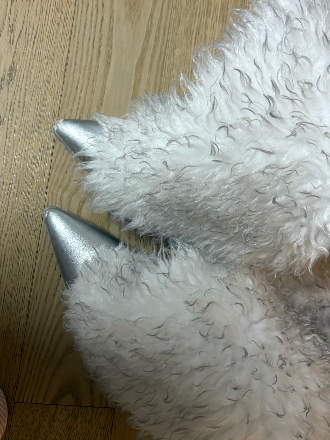 Yello 옐로 이에로 퍼 부츠 힐 화이트 실버 상품이미지7