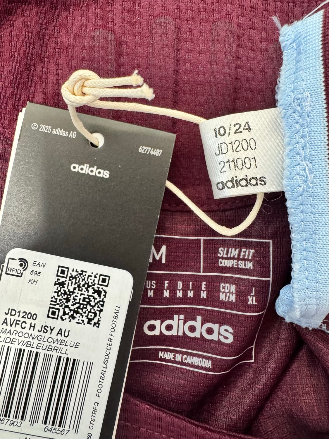 24-25 아스톤빌라 어센틱 홈 정품 유니폼 M 상품이미지9