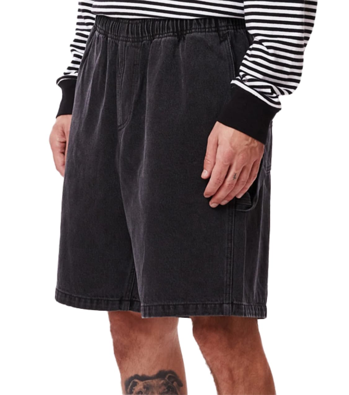 OBEY 오베이 이지 데님 카펜터 쇼츠 블랙 XL 상품이미지1