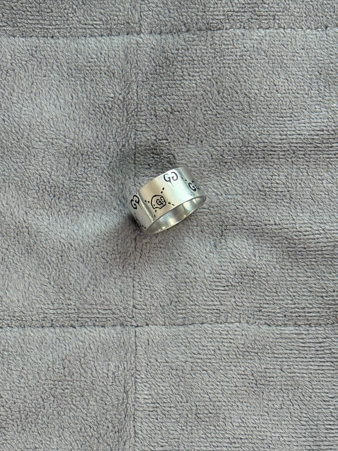 구찌 고스트 링 실버 12mm 상품이미지3