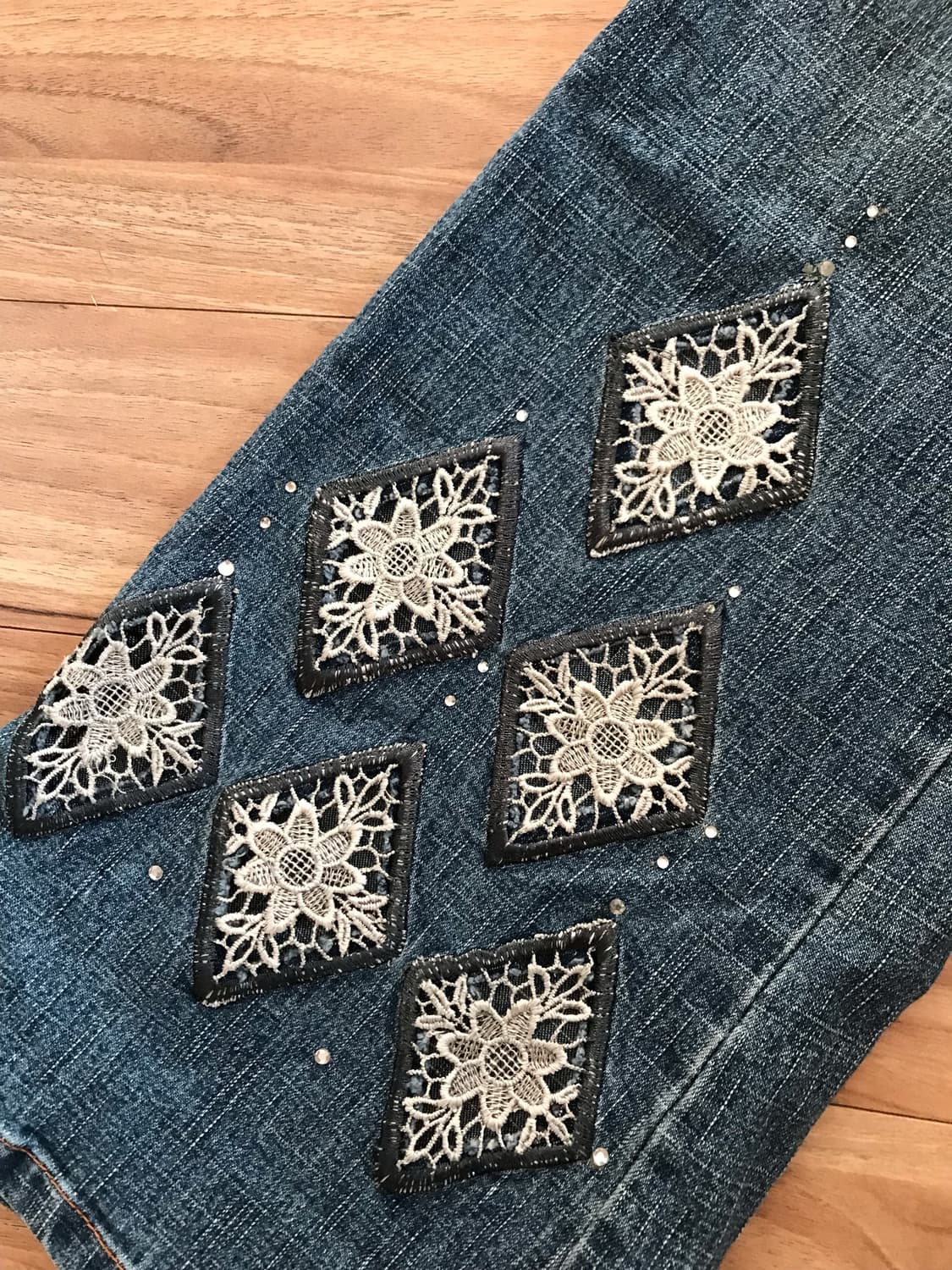 레이스 부츠컷 데님 팬츠 상품이미지9