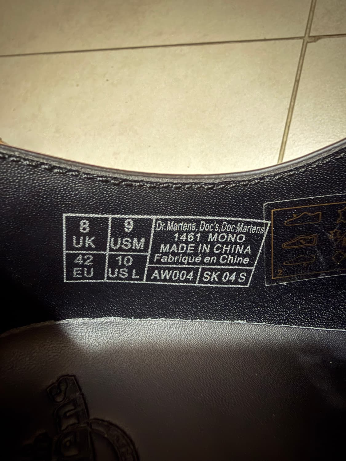 닥터마틴 1461 모노 블랙 uk8 상품이미지4