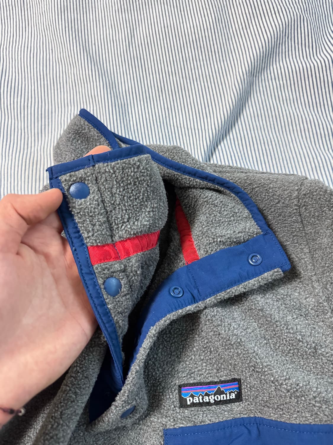 파타고니아 신칠라 스냅-T 플리스 풀오버 니켈 블루 S 상품이미지7