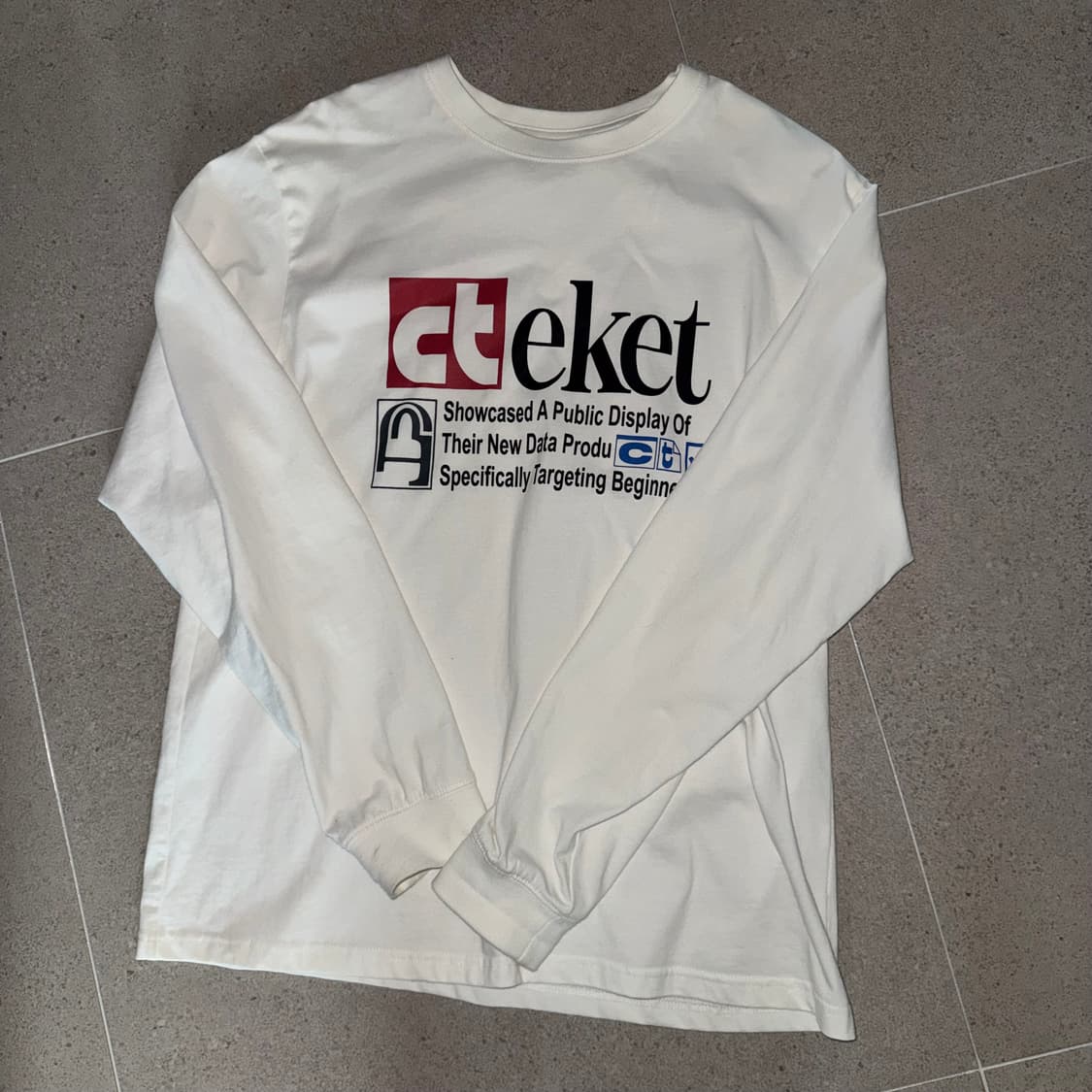 테켓 Plan L/S Tee White 롱슬리브 긴팔 티셔츠 상품이미지1