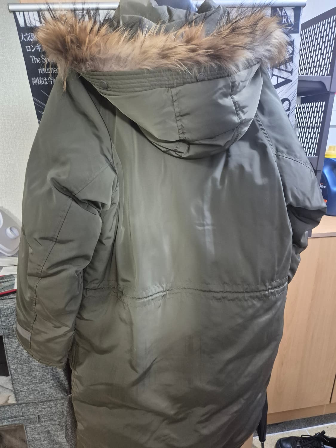 [헤지스] 라쿤 퍼 후드/ 구스다운 롱점퍼 상품이미지3