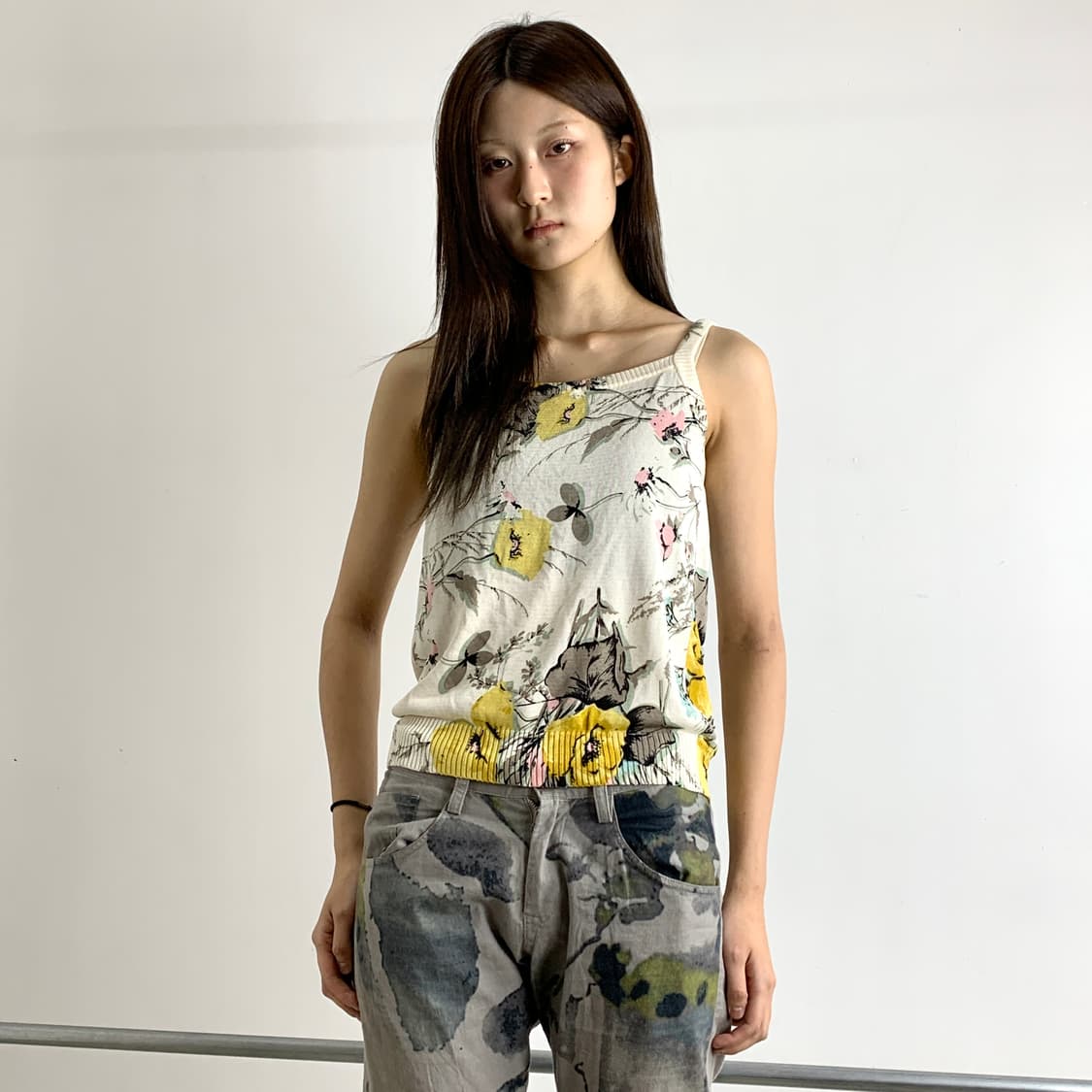 겐조 플라워 실크 탑 상품이미지1