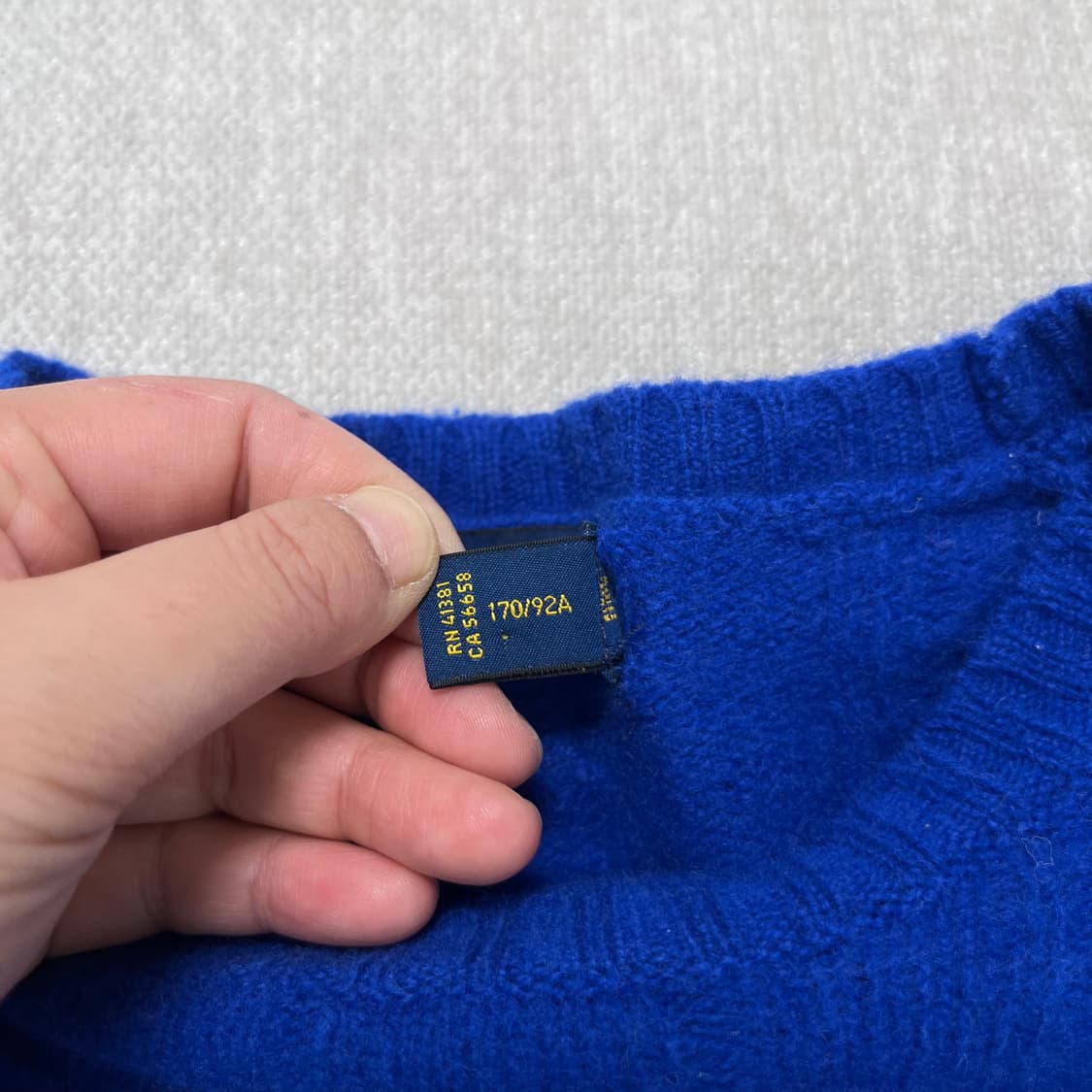 95 폴로 랄프로렌 램스울 꽈베기 블루 니트 상품이미지4