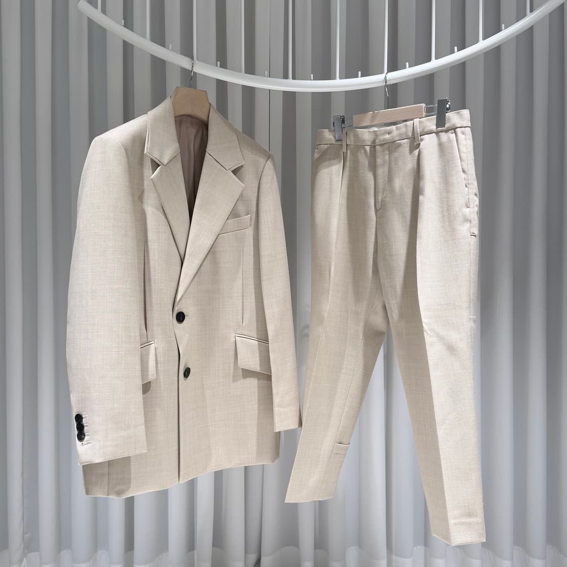 (A+/48) / 우영미 더블 브레스트 블레이저 팬츠 셋업 베이지 상품이미지1