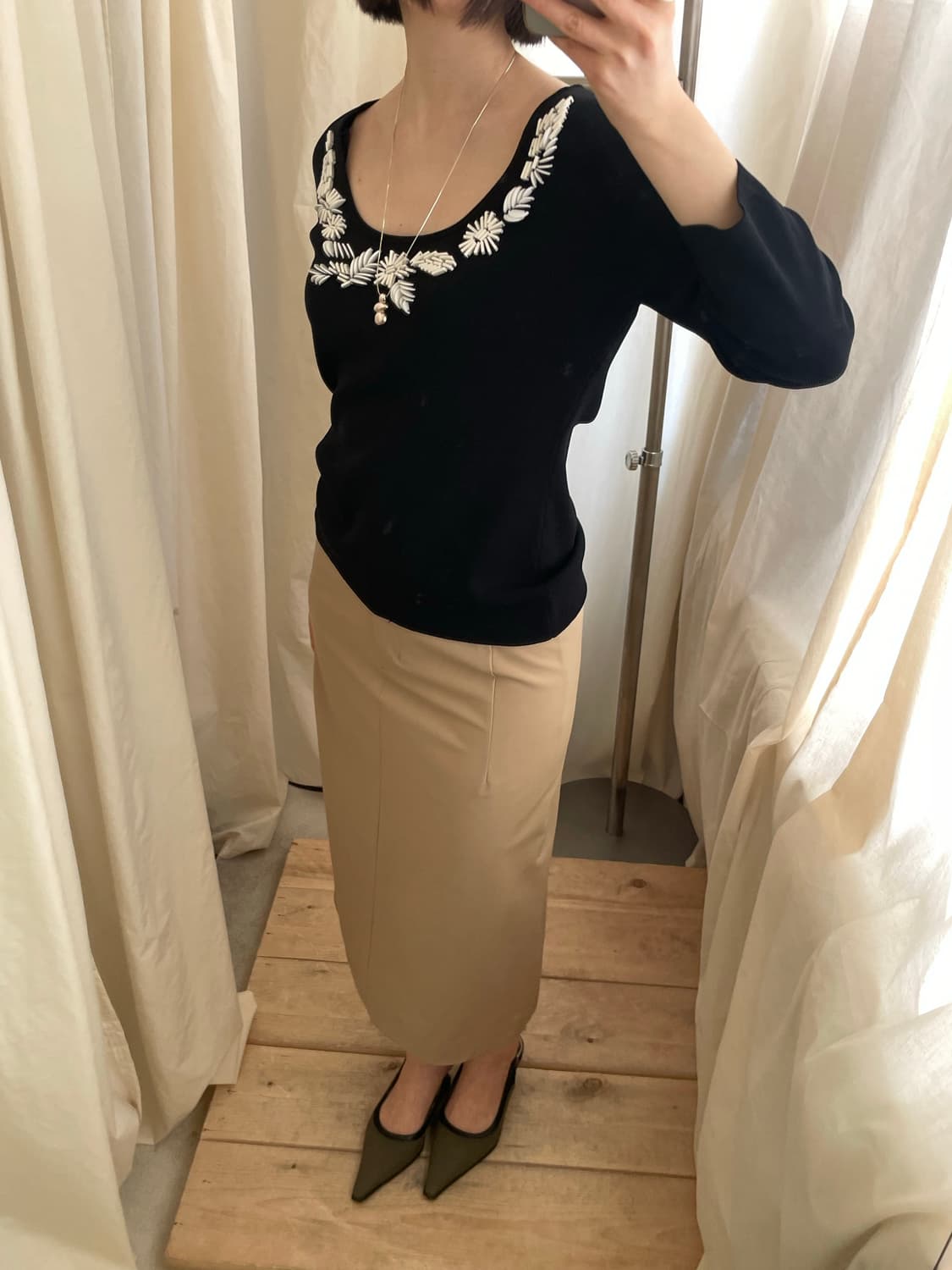 Joseph A. deep u neck viscose top 상품이미지10