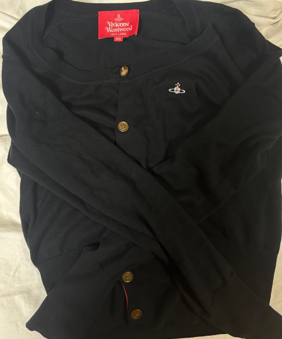 비비안웨스트우드 레드라벨 파인울 가디건 블랙 상품이미지2
