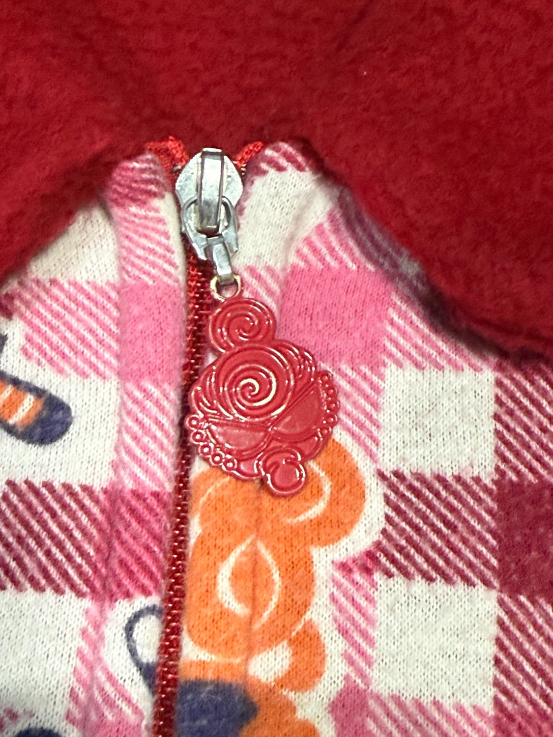 히스테릭 글래머 아카이브 체크 패턴 보아털 숏 코트 자켓 상품이미지3