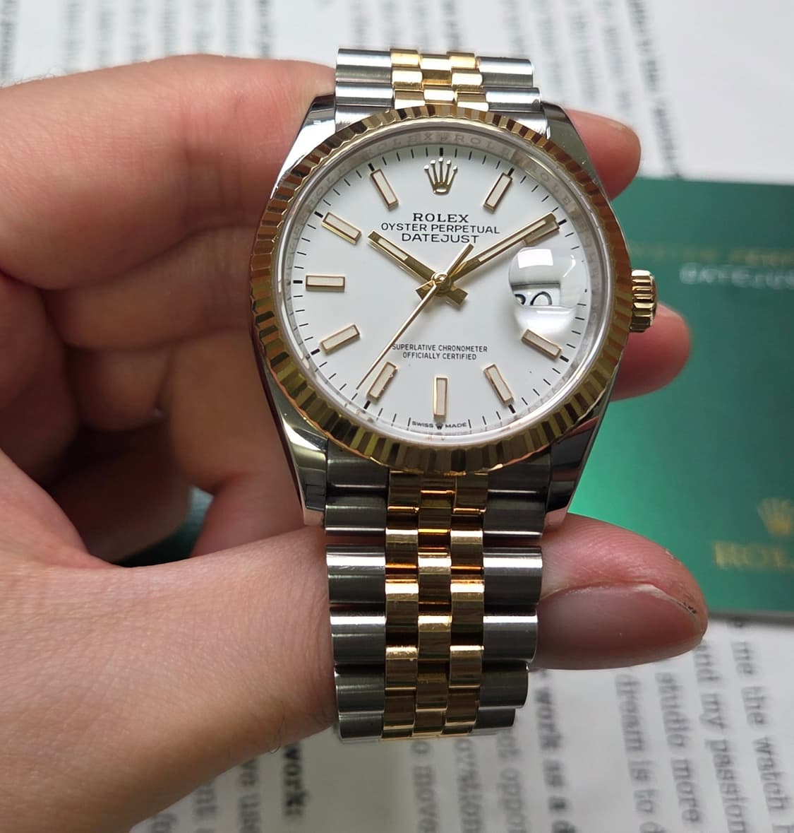 롤렉스 데이저스트 126233 18k콤비 화이트판 쥬빌리줄 (감정서 포함 상품이미지3