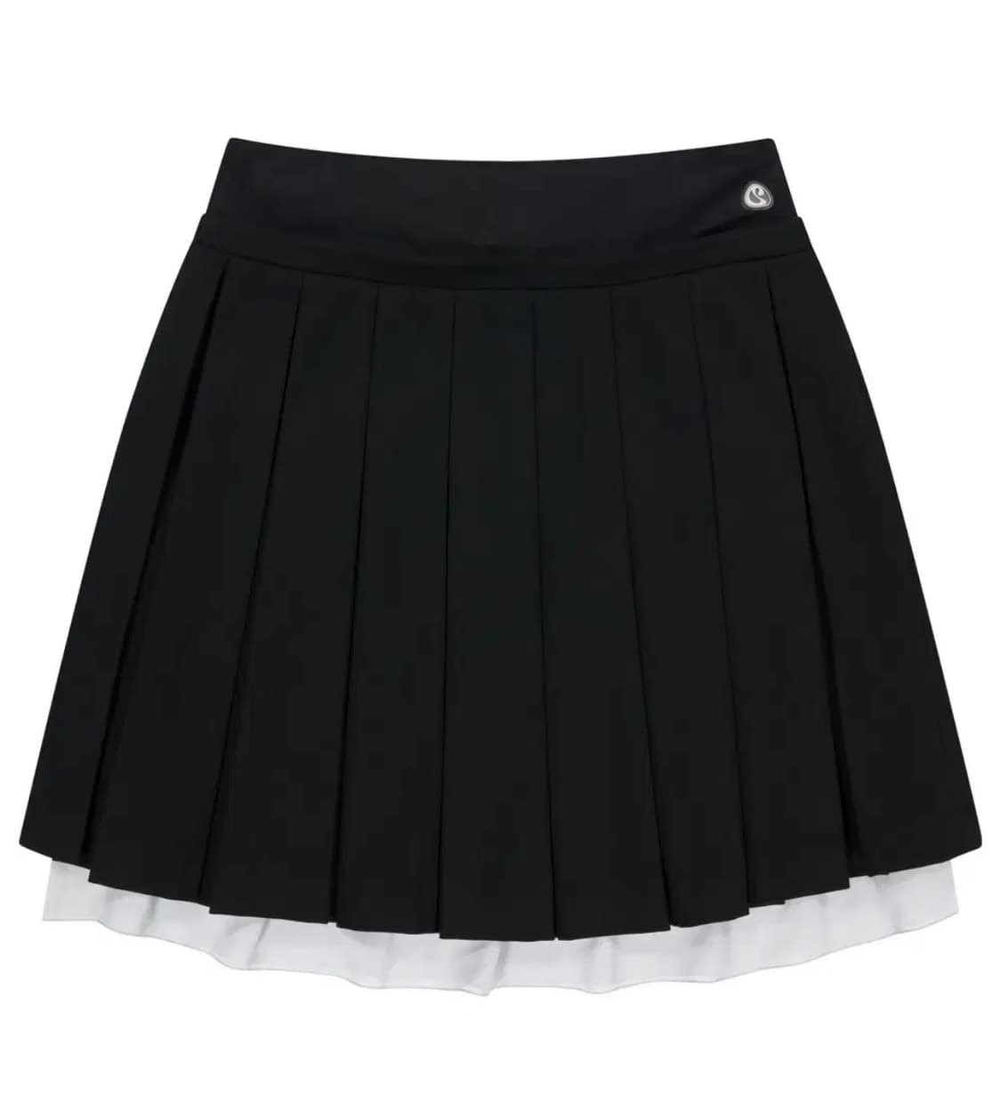 코이세이오 더블 웨이스트 플리츠 스커트 블랙 상품이미지1