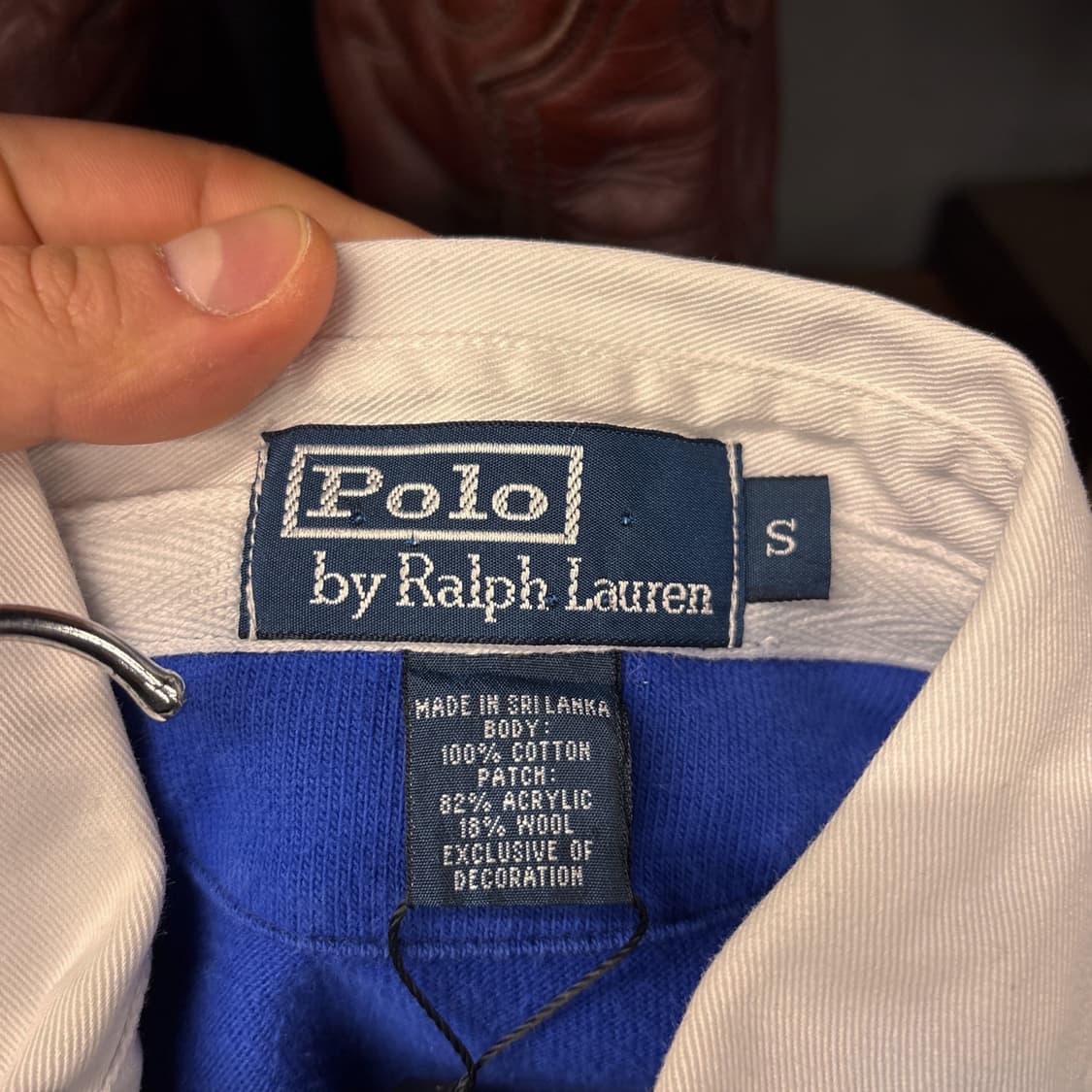 90s 폴로 랄프로렌 NYC레터링 와펜 스트라이프 PK 럭비셔츠 N809 상품이미지6