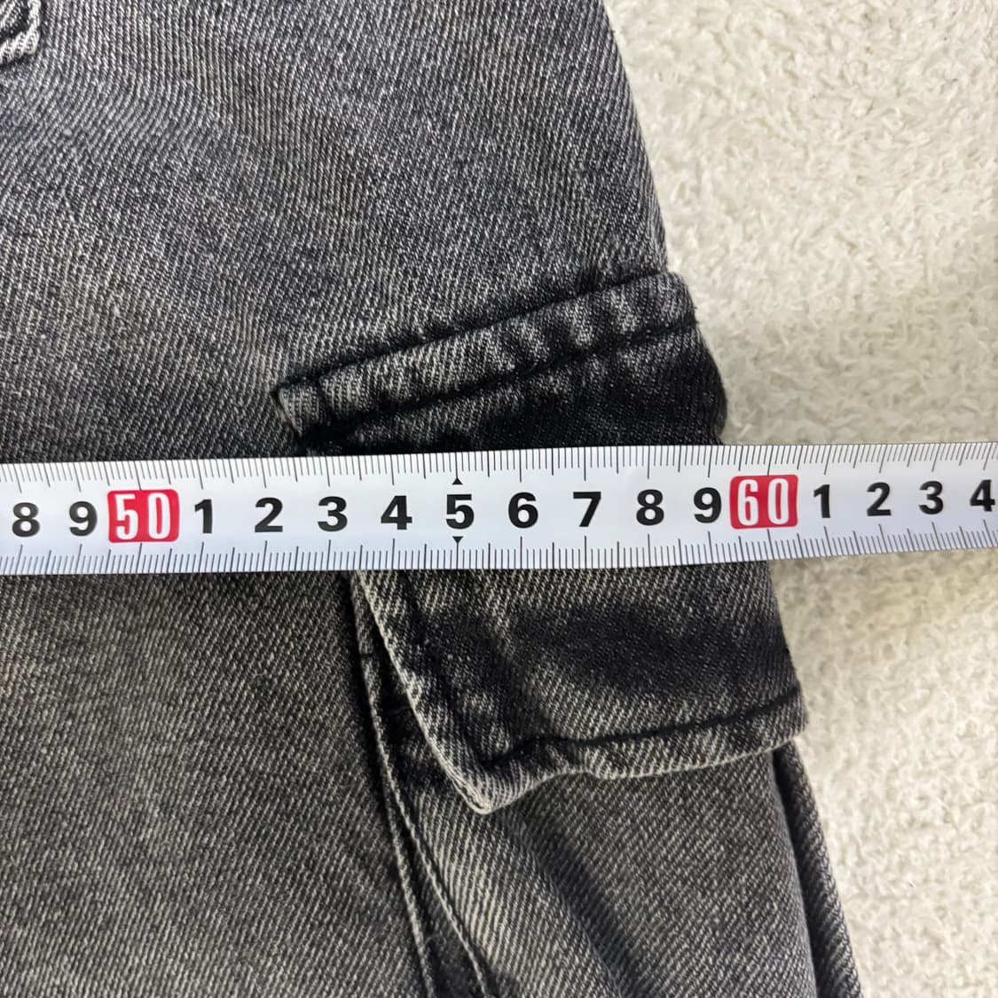 XS 어반드레스 흑청 카고 데님 팬츠 1210-2 상품이미지6