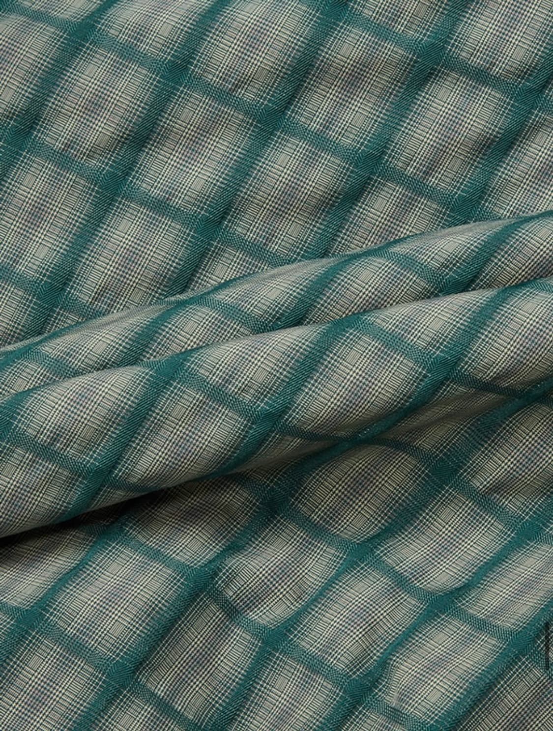 포저 레글런 슬리브 패디드 자켓 그린 체크  상품이미지7