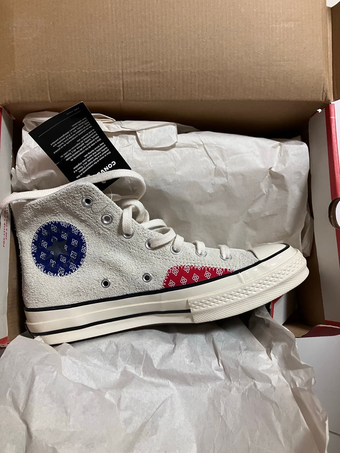 컨버스 척테일러 박스째 새거 스웨이드 패치워크 스니커즈 하이탑 상품이미지1