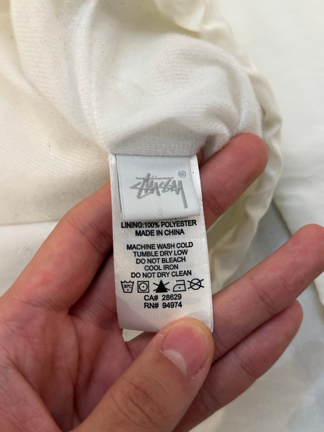 스투시 스펠아웃 나일론 코치자켓 화이트 상품이미지8