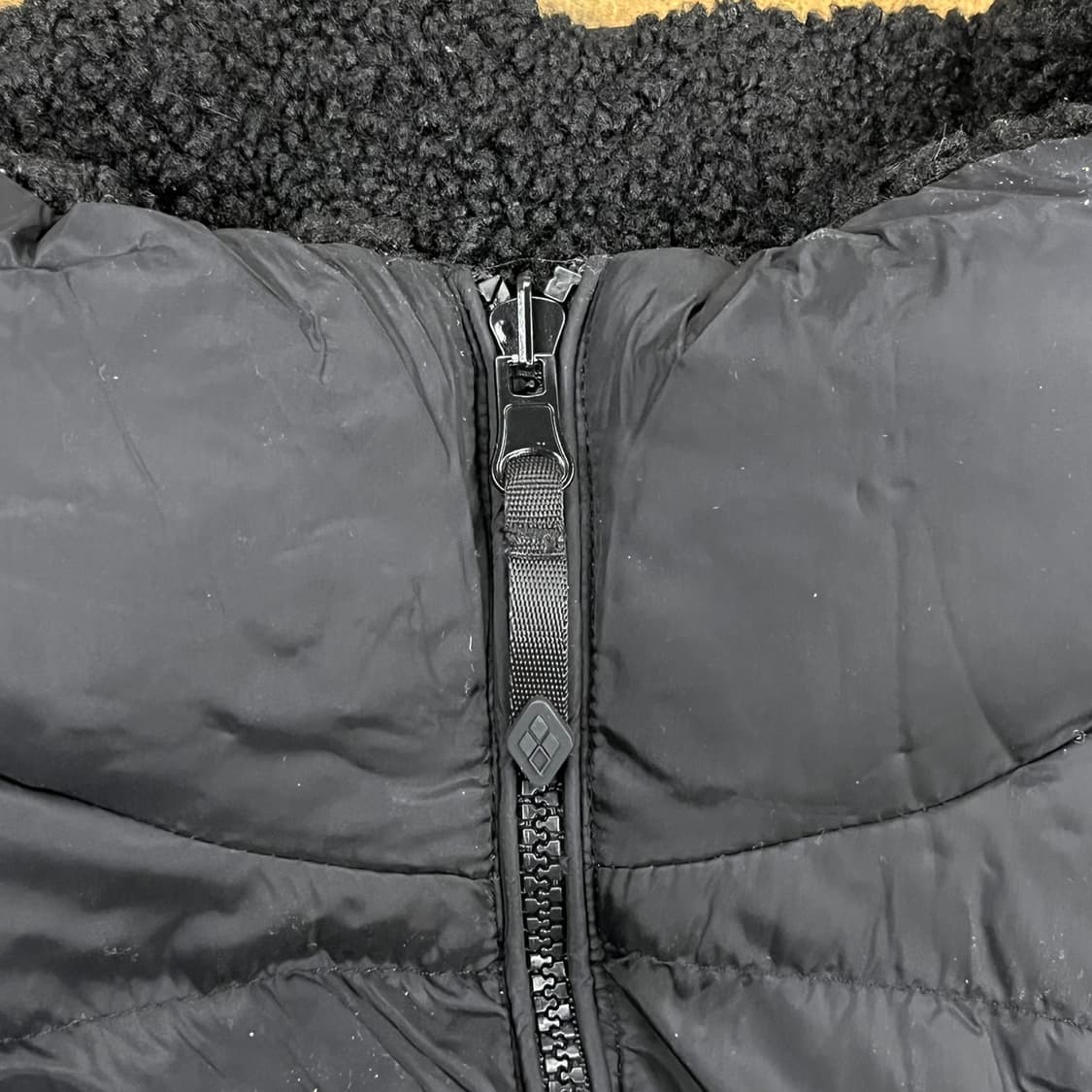 [정품/L] 몽벨 블랙 후리스 패딩 집업 양면 자켓 b18 상품이미지9