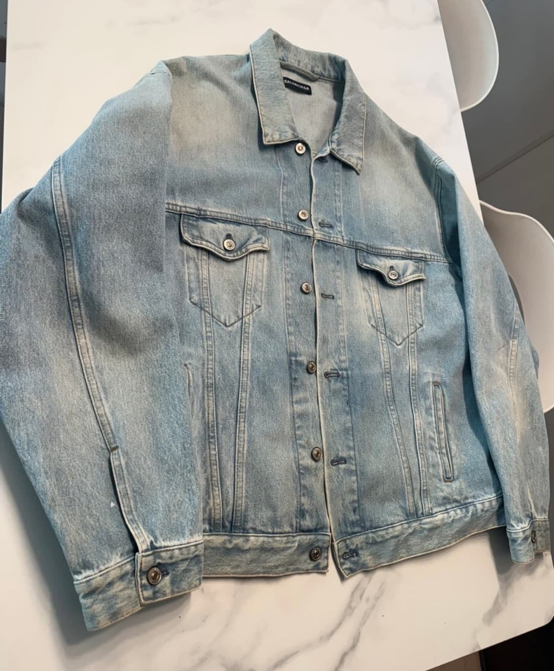 발렌시아가 데님 자켓 XXL 정품 상품이미지2