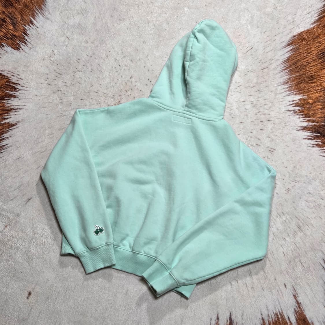 키르시 오리지날 크롭 민트 후드티 상품이미지6