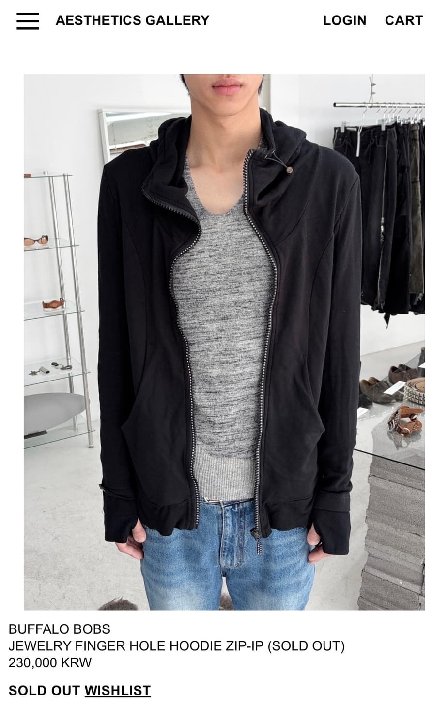 BUFFALO BOBS JEWELRY FINGER HOLE HOODIE 상품이미지1