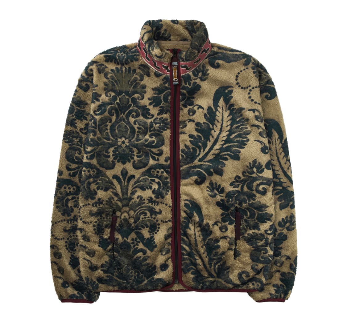 캐피탈 다마스크 패턴 마리아 플리스(후리스) 집 블루종 베이지 상품이미지2