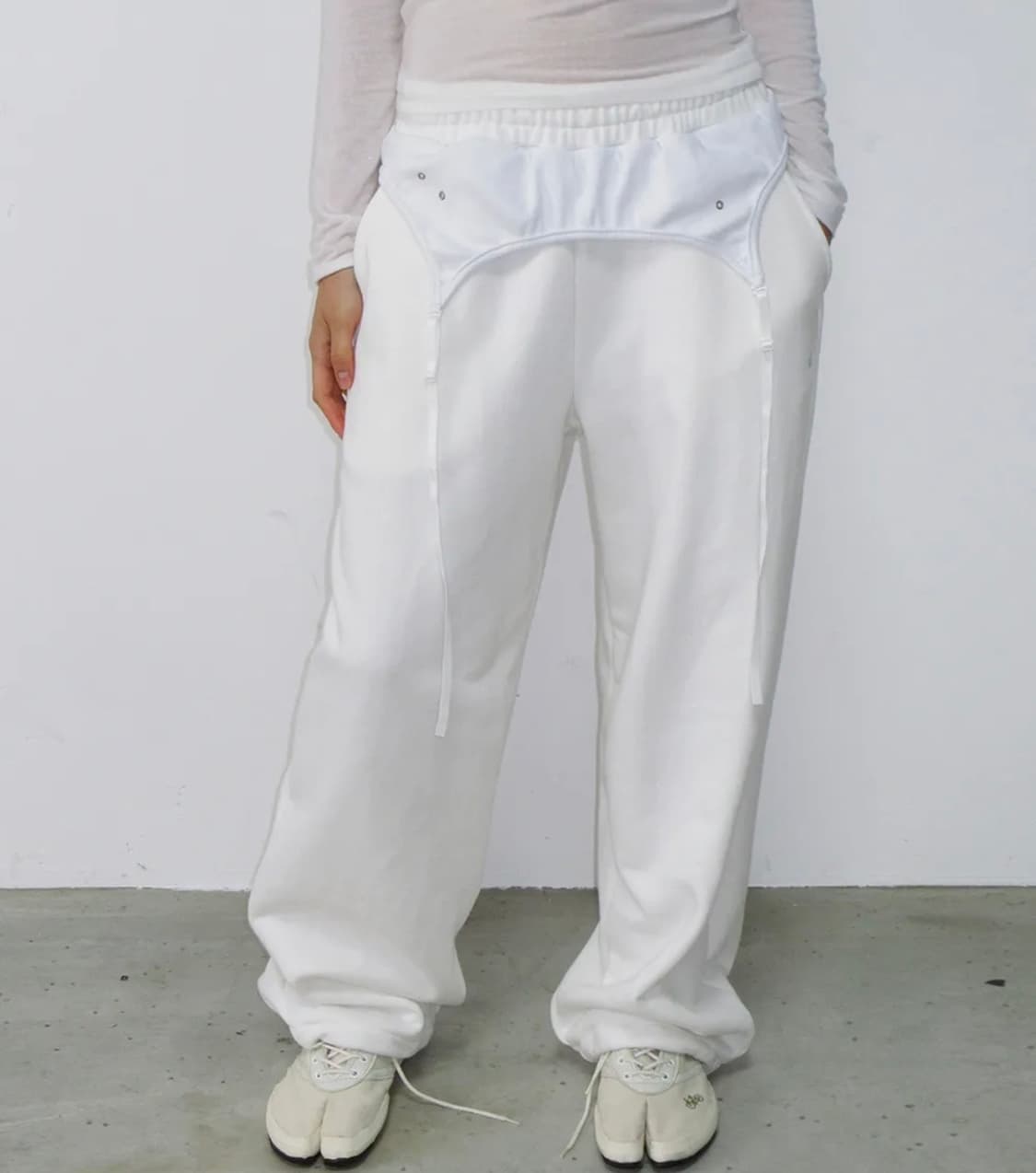 41PRAY 사일프레이 레이어드 스웻 팬츠 트레이닝 츄리닝 조거 와이드 상품이미지1