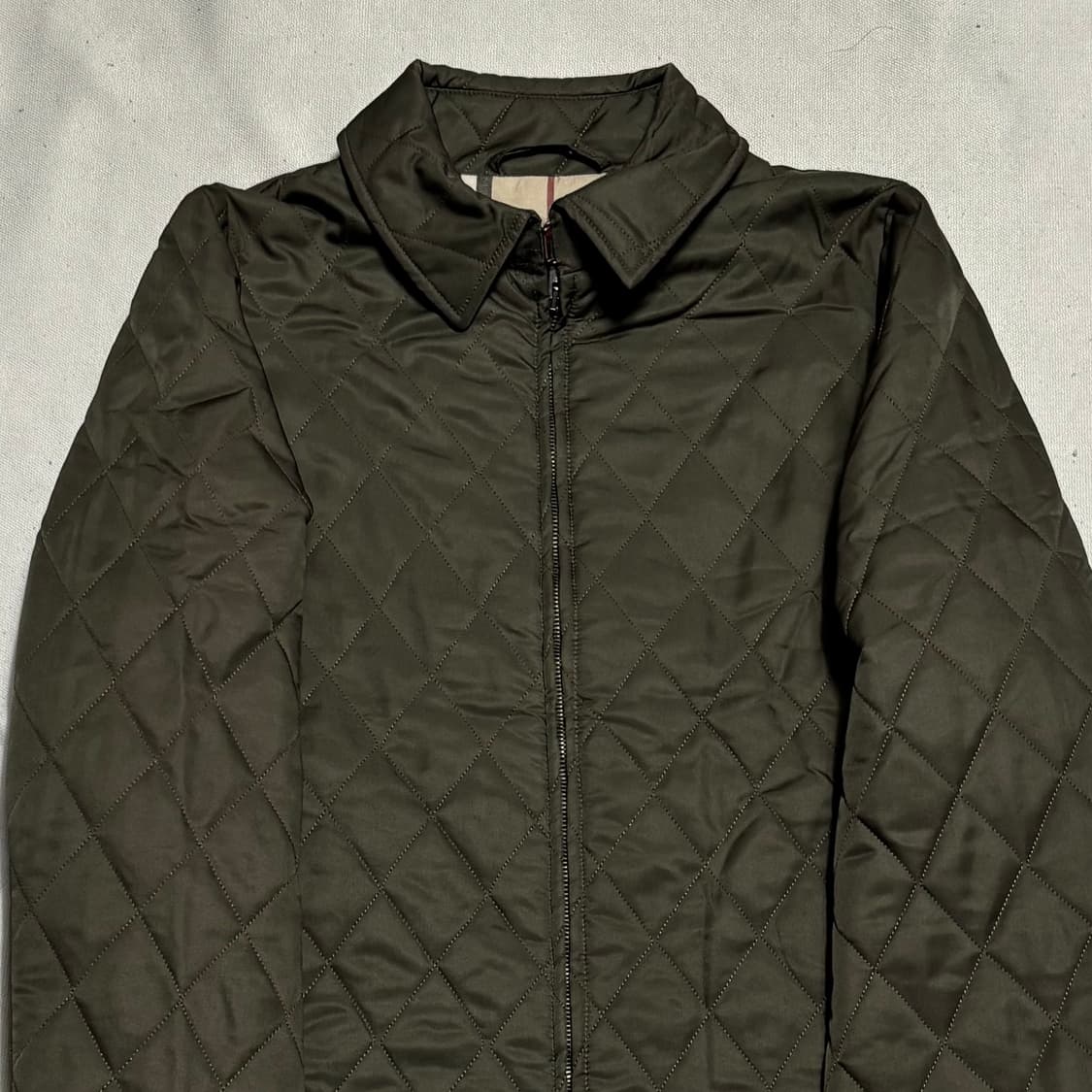 XS 버버리 여성용 카키 퀄팅 자켓 상품이미지1