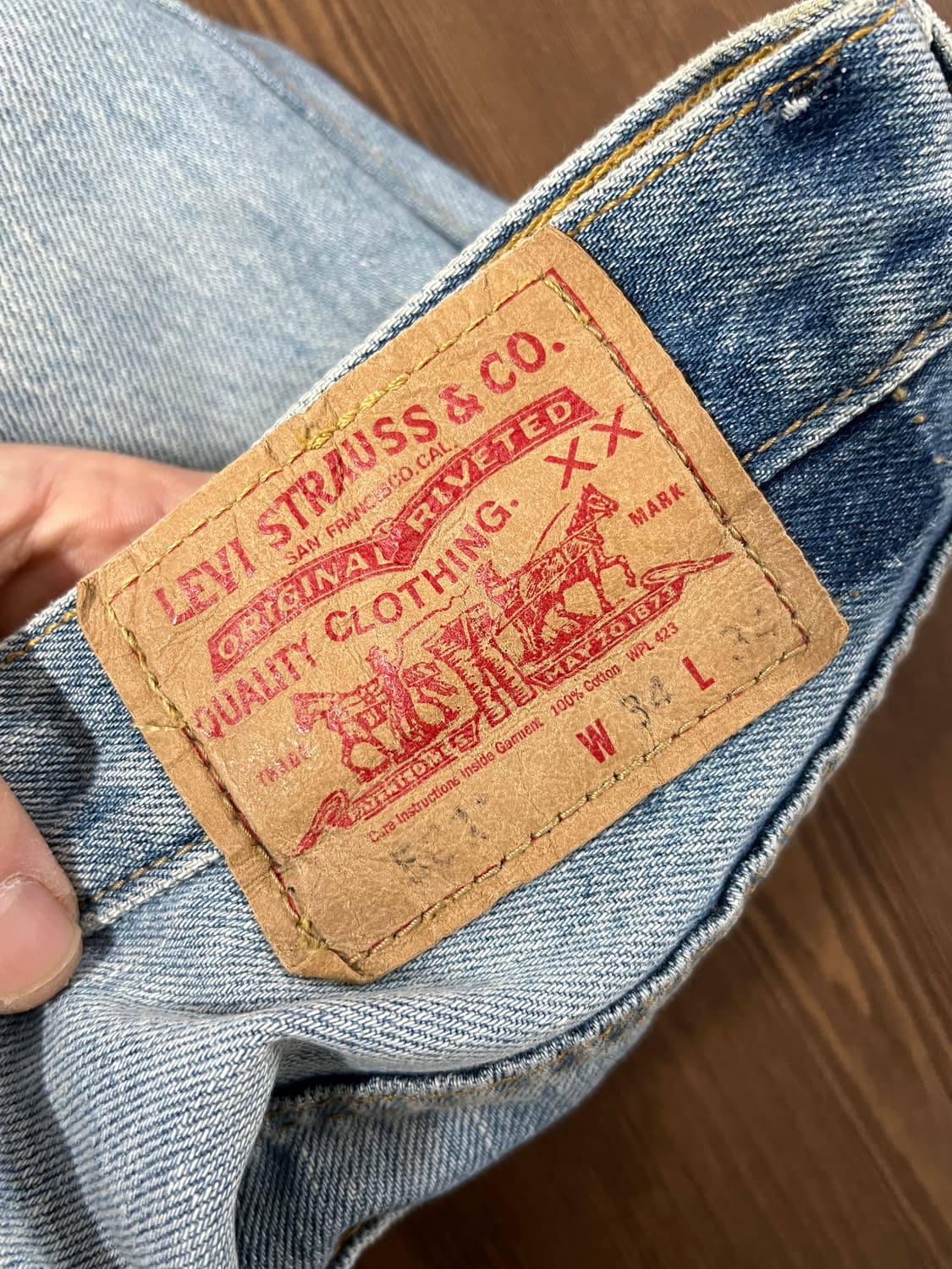 00s Levis 리바이스 501 버튼 플라이 스트레이트 데님 팬츠 상품이미지5